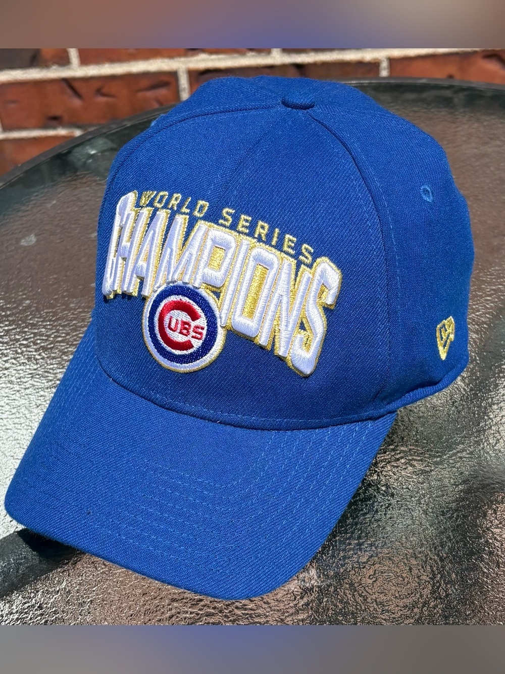 2016 New Era 39Thirty Chicago Cubs World Series Champions Fitted Hat M/L EUC